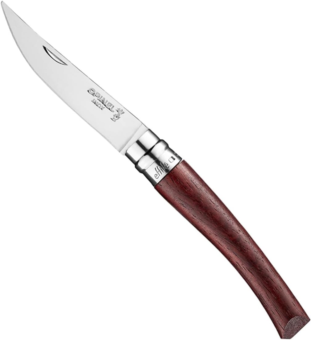 Effile Slimline Series Folding Fillet Knife – Slim Blade Folding Knife, Virobloc Locking Collar, Sustainably Harvested Wood Handles, Updated Blade Profile (Beechwood/No.12)