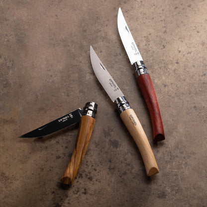 Effile Slimline Series Folding Fillet Knife – Slim Blade Folding Knife, Virobloc Locking Collar, Sustainably Harvested Wood Handles, Updated Blade Profile (Beechwood/No.12)