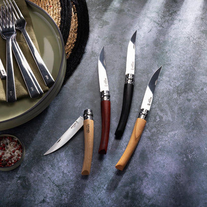 Effile Slimline Series Folding Fillet Knife – Slim Blade Folding Knife, Virobloc Locking Collar, Sustainably Harvested Wood Handles, Updated Blade Profile (Beechwood/No.12)