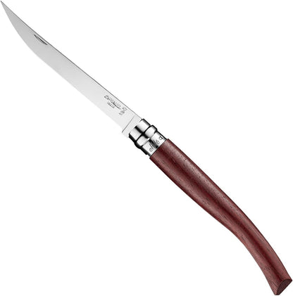 Effile Slimline Series Folding Fillet Knife – Slim Blade Folding Knife, Virobloc Locking Collar, Sustainably Harvested Wood Handles, Updated Blade Profile (Beechwood/No.12)