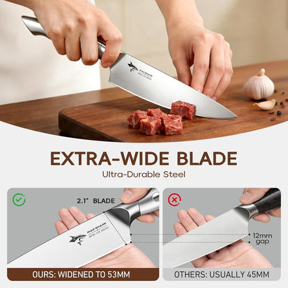 Kitchen Knife Set,5PCS High Carbon Stainless Steel Chef Knife Set | Ultra Sharp Blades, Ergonomic Non-Slip Grip Kitchen Cutlery Set With Gift Box, Great For Daily Cooking & Holiday Gifting