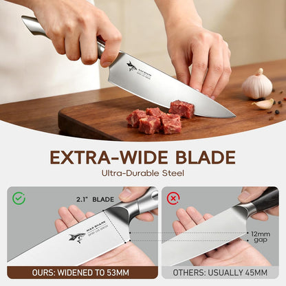 Kitchen Knife Set,5PCS High Carbon Stainless Steel Chef Knife Set | Ultra Sharp Blades, Ergonomic Non-Slip Grip Kitchen Cutlery Set With Gift Box, Great For Daily Cooking & Holiday Gifting
