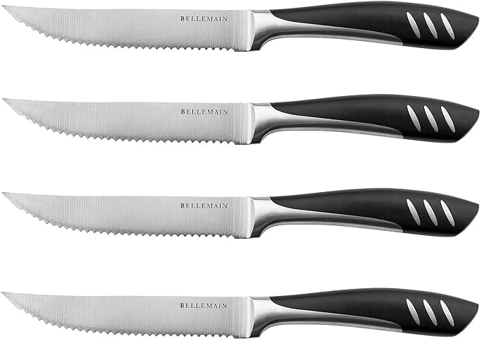 Steak Knife Set of 8, Serrated Stainless Steel, Dishwasher Safe
