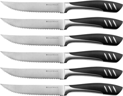 Steak Knife Set of 8, Serrated Stainless Steel, Dishwasher Safe