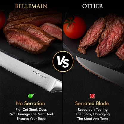 Steak Knife Set of 8, Serrated Stainless Steel, Dishwasher Safe