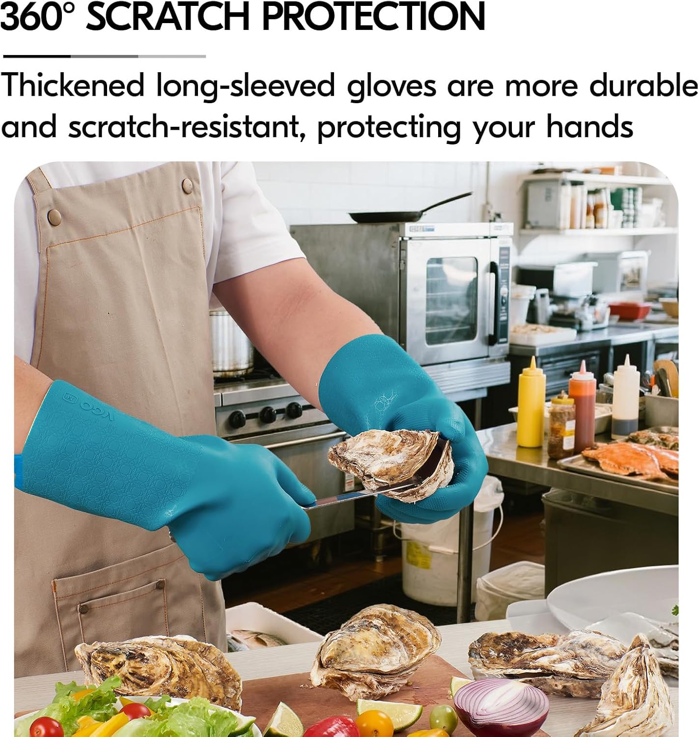 ... 1Pair Cut Resistant Work Gloves Men,Cut-proof,Seamless,HPPE Anti-cut Liner,EN388 level E,ANSI level A5(TP1117CTA5)