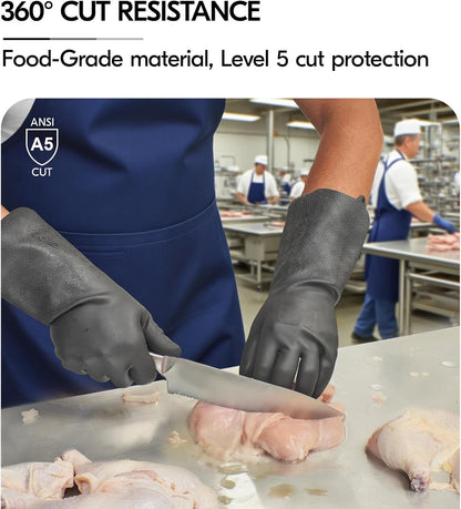 ... 1Pair Cut Resistant Work Gloves Men,Cut-proof,Seamless,HPPE Anti-cut Liner,EN388 level E,ANSI level A5(TP1117CTA5)