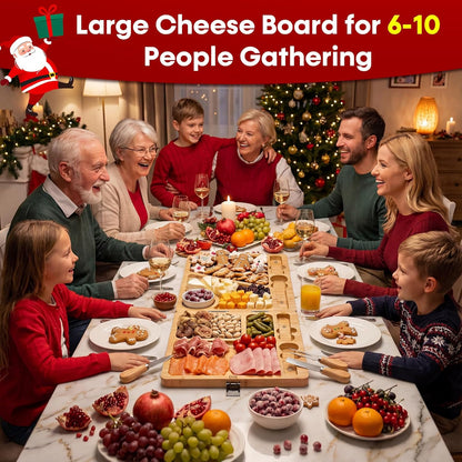 Charcuterie Board Gifts for Women: Bamboo Folding Cheese Board with Knife | Unique White Elephant Gift Wedding Housewarming Mothers Day Birthday Party Bridal Shower Gift