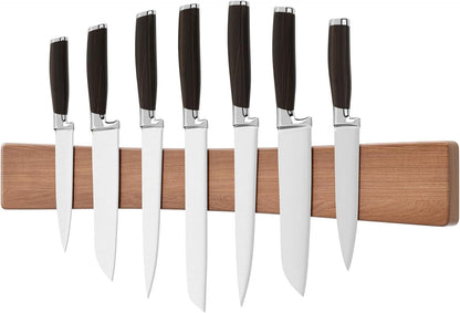 Large Magnetic Knife Strips, 24 Inch Magnetic Knife Holder for Wall | Wood