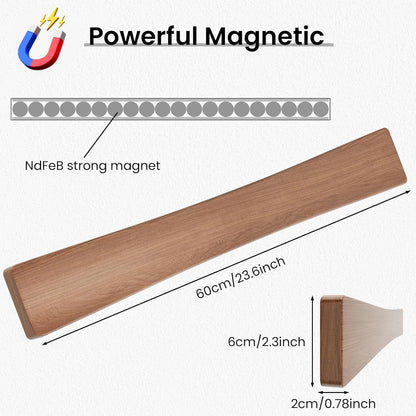 Large Magnetic Knife Strips, 24 Inch Magnetic Knife Holder for Wall | Wood