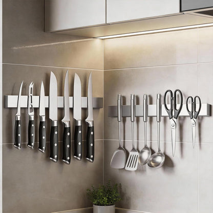Large Magnetic Knife Strips, 24 Inch Magnetic Knife Holder for Wall | Wood