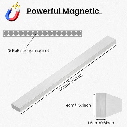 Large Magnetic Knife Strips, 24 Inch Magnetic Knife Holder for Wall | Wood