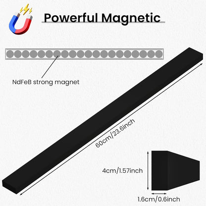 Large Magnetic Knife Strips, 24 Inch Magnetic Knife Holder for Wall | Wood