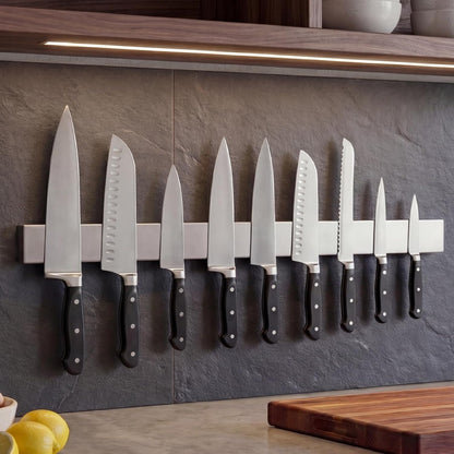 Large Magnetic Knife Strips, 24 Inch Magnetic Knife Holder for Wall | Wood