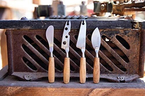 Stainless Steel Mini Cheese Knives - Oslo for All Types of Cheese - Multi-Functional Cheese Slicer - Handheld Slicer - Silver Non-Stick - Dishwasher Safe - for Kitchen Cooking