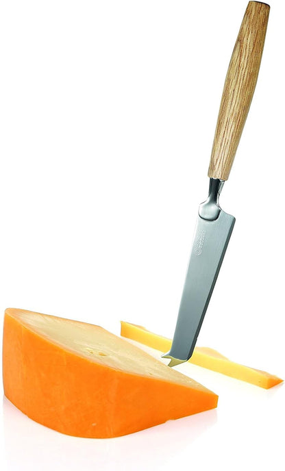 Stainless Steel Mini Cheese Knives - Oslo for All Types of Cheese - Multi-Functional Cheese Slicer - Handheld Slicer - Silver Non-Stick - Dishwasher Safe - for Kitchen Cooking