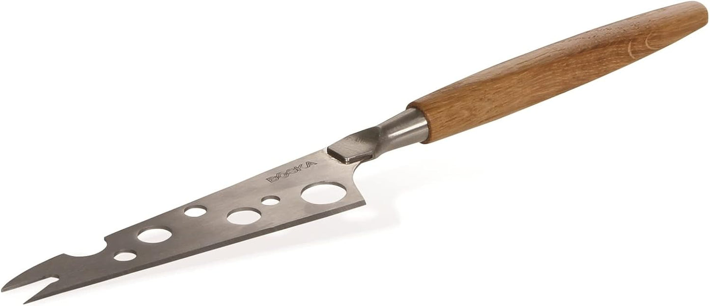 Stainless Steel Mini Cheese Knives - Oslo for All Types of Cheese - Multi-Functional Cheese Slicer - Handheld Slicer - Silver Non-Stick - Dishwasher Safe - for Kitchen Cooking