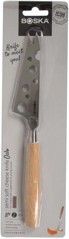 Stainless Steel Mini Cheese Knives - Oslo for All Types of Cheese - Multi-Functional Cheese Slicer - Handheld Slicer - Silver Non-Stick - Dishwasher Safe - for Kitchen Cooking