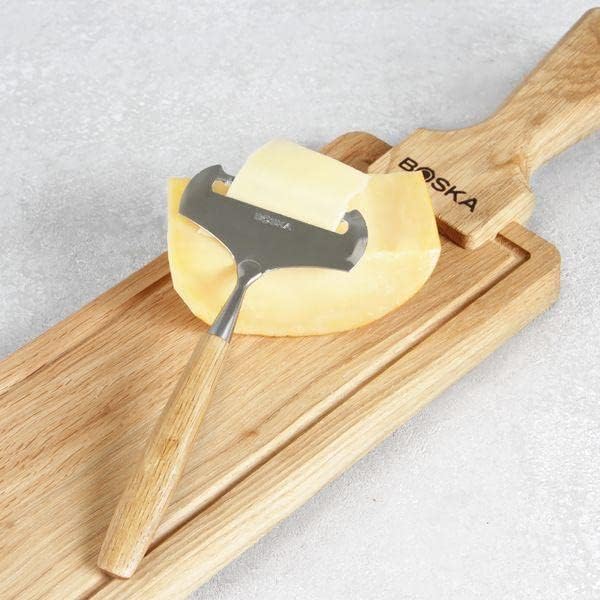 Stainless Steel Mini Cheese Knives - Oslo for All Types of Cheese - Multi-Functional Cheese Slicer - Handheld Slicer - Silver Non-Stick - Dishwasher Safe - for Kitchen Cooking
