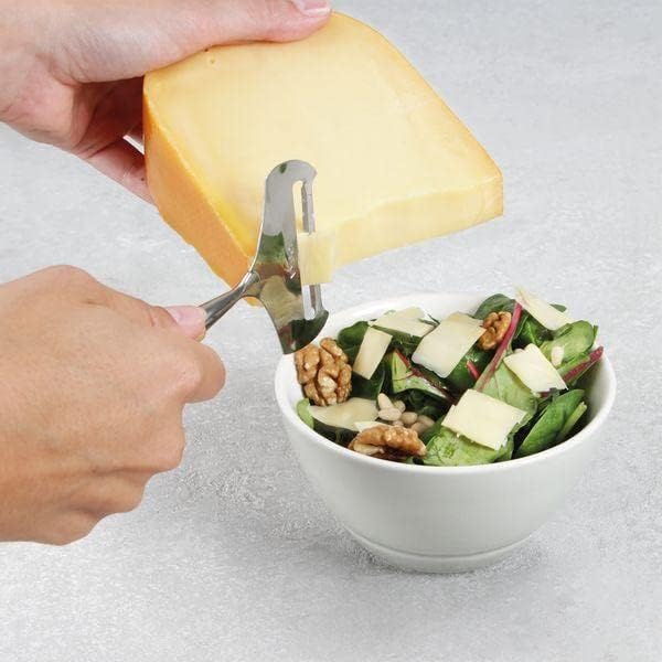 Stainless Steel Mini Cheese Knives - Oslo for All Types of Cheese - Multi-Functional Cheese Slicer - Handheld Slicer - Silver Non-Stick - Dishwasher Safe - for Kitchen Cooking