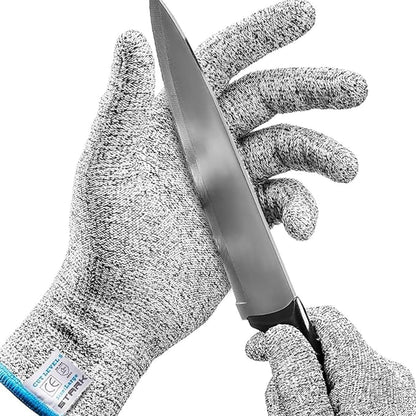 Cut Resistant Gloves, Level 5 Protection, Kitchen Cut Gloves for Meat, Shucking, Fillet, Mandolin Slicing, Carving, 1 Pair, Small