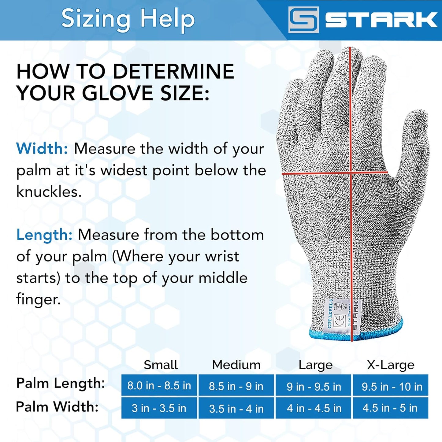 Cut Resistant Gloves, Level 5 Protection, Kitchen Cut Gloves for Meat, Shucking, Fillet, Mandolin Slicing, Carving, 1 Pair, Small