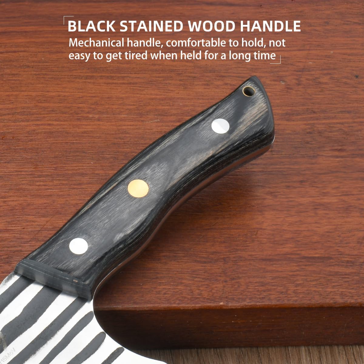 Meat Cleaver Knife Heavy with Sheath, Meat Cleaver Knife for Meat Cutting, Hand Forged Chef Butcher Full Tang Boning Knife for Outdoor Cooking, Kitchen or Camping BBQ