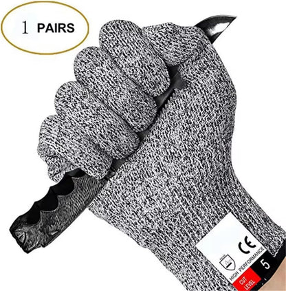 Cut Resistant Gloves Food Grade, Level 5 Protection Kitchen Safety Gloves for Oyster Shucking, Mandolin Slicing, Meat Cutting & Fish Fillet Processing, Lightweight Chef Butcher Gloves, 1 Pair