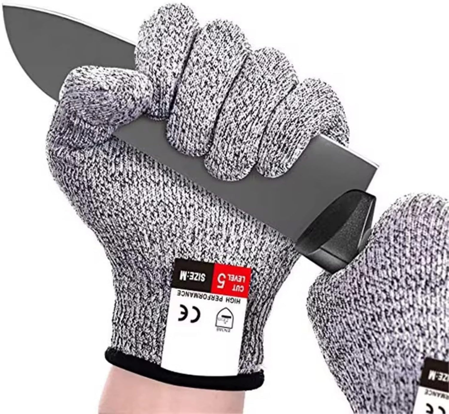 Cut Resistant Gloves Food Grade, Level 5 Protection Kitchen Safety Gloves for Oyster Shucking, Mandolin Slicing, Meat Cutting & Fish Fillet Processing, Lightweight Chef Butcher Gloves, 1 Pair