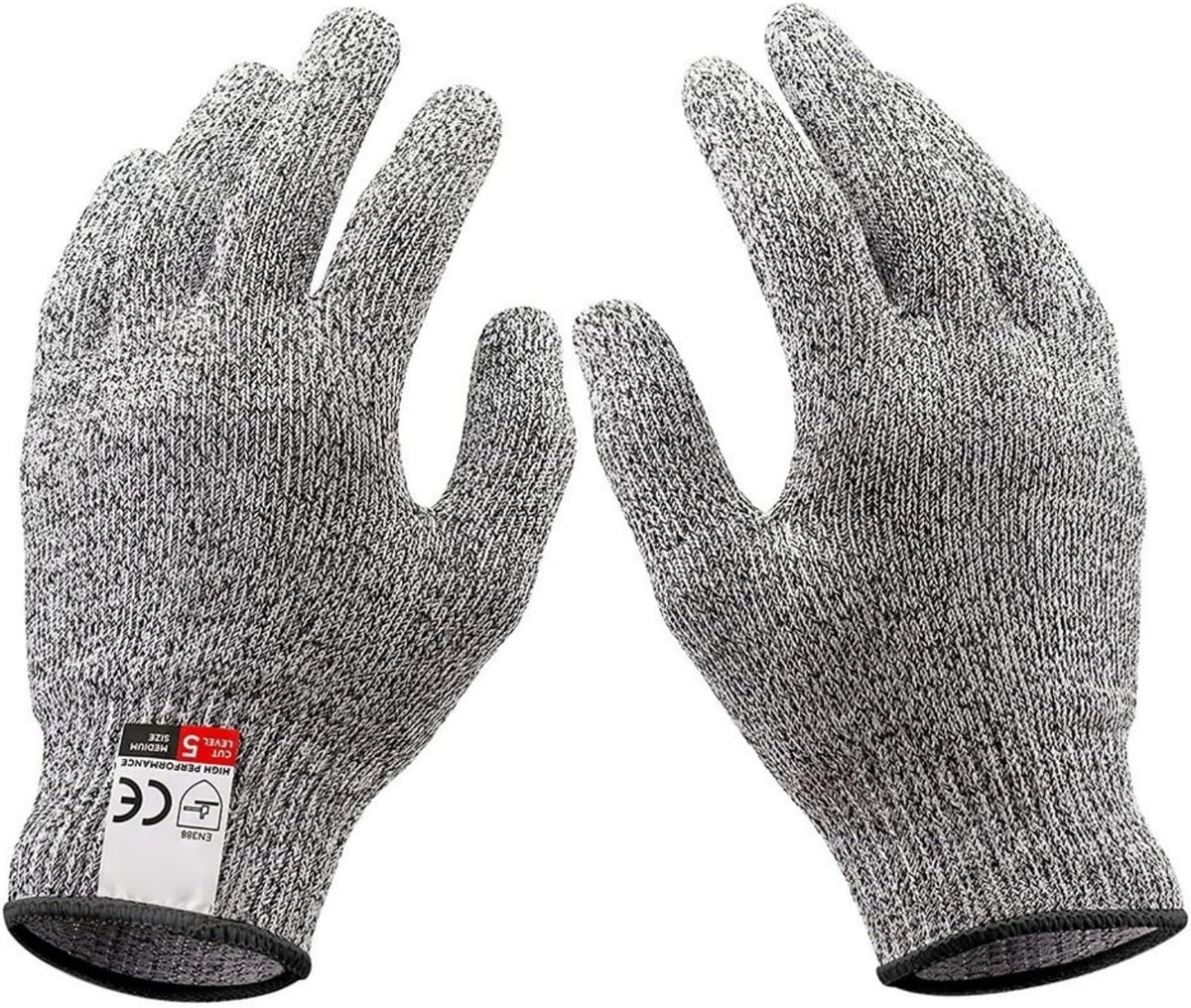 Cut Resistant Gloves Food Grade, Level 5 Protection Kitchen Safety Gloves for Oyster Shucking, Mandolin Slicing, Meat Cutting & Fish Fillet Processing, Lightweight Chef Butcher Gloves, 1 Pair