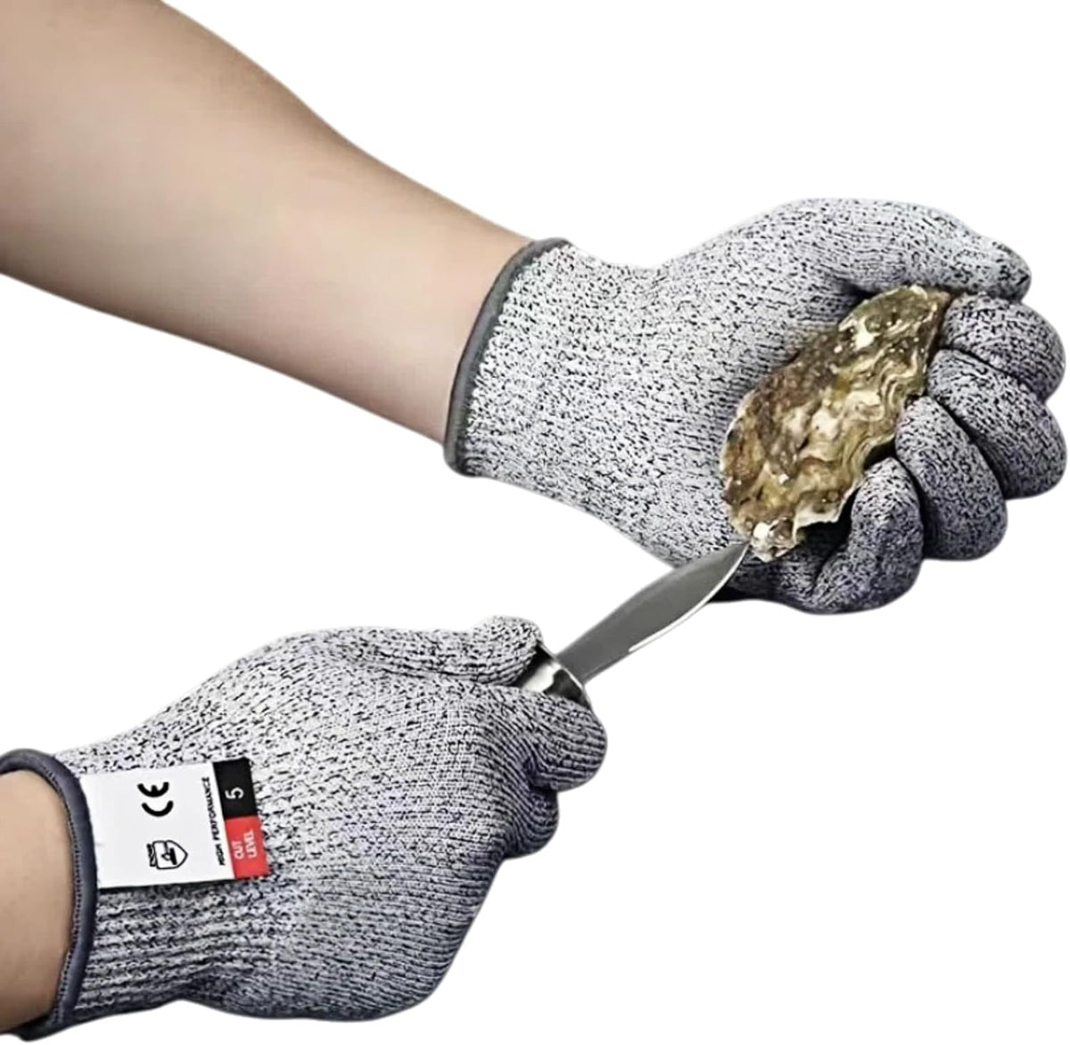 Cut Resistant Gloves Food Grade, Level 5 Protection Kitchen Safety Gloves for Oyster Shucking, Mandolin Slicing, Meat Cutting & Fish Fillet Processing, Lightweight Chef Butcher Gloves, 1 Pair