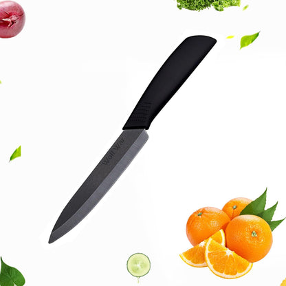 Kitchen Ceramic Knife Set Professional Knife With Sheaths, Super Sharp Rust Proof Stain Resistant (6" Chef Knife, 6" Bread Knife, One Peeler)