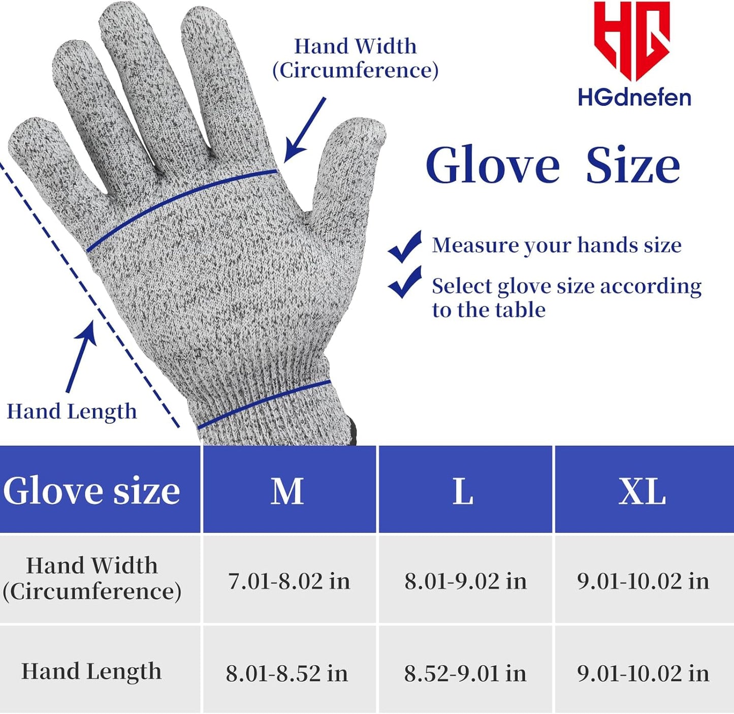 Cut Resistant Gloves — Level 5 Protection;Cooking Gloves;Cut Resistant Gloves Food Grade 2 Pair