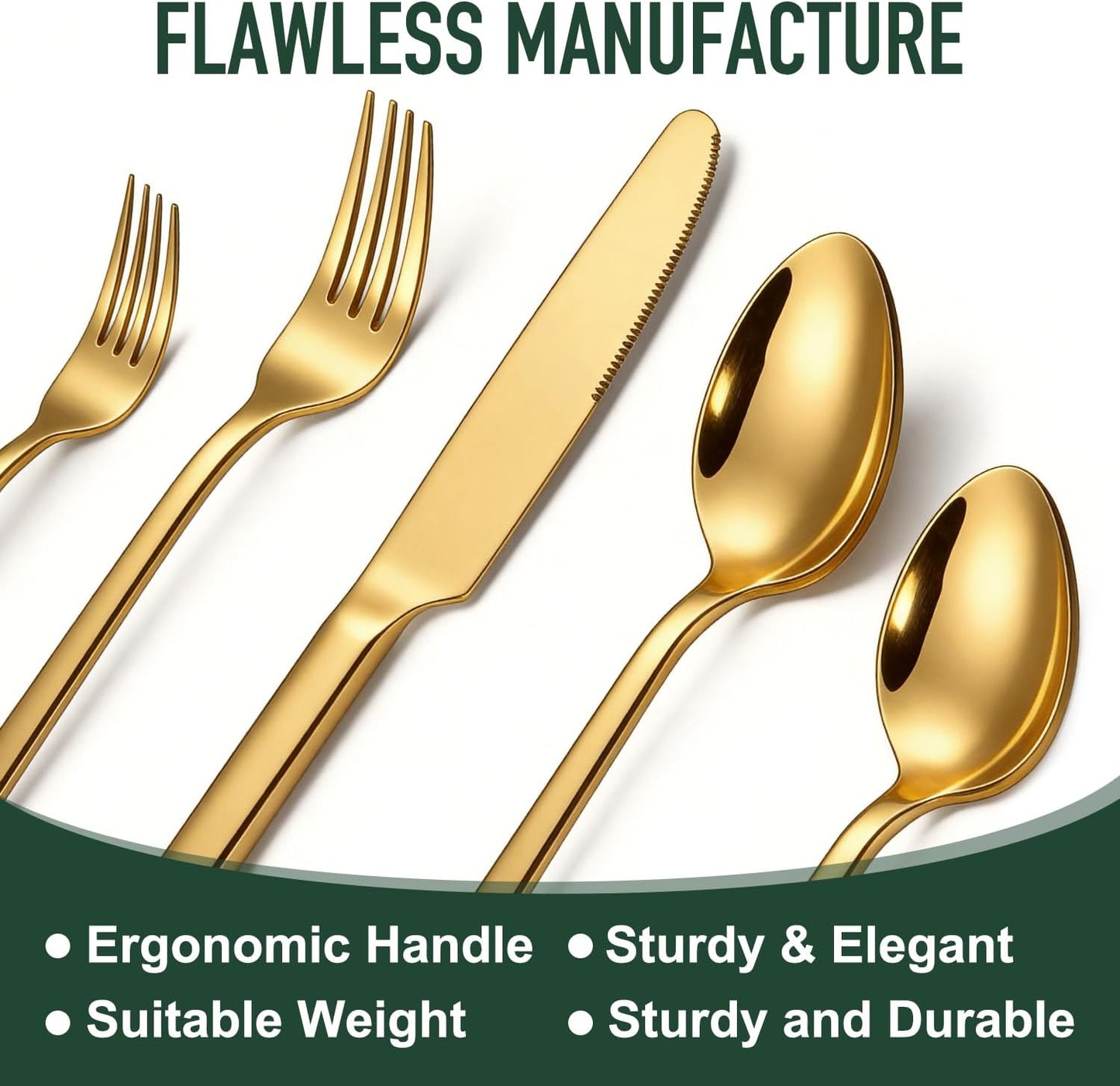 21-Piece Modern Black Silverware Set with Organizer Tray Stainless Steel Eating Utensil Sets Kitchen Knives Forks and Spoons Cutlery Set Heavy Duty Tableware Flatware Sets for 4, Dishwasher Safe