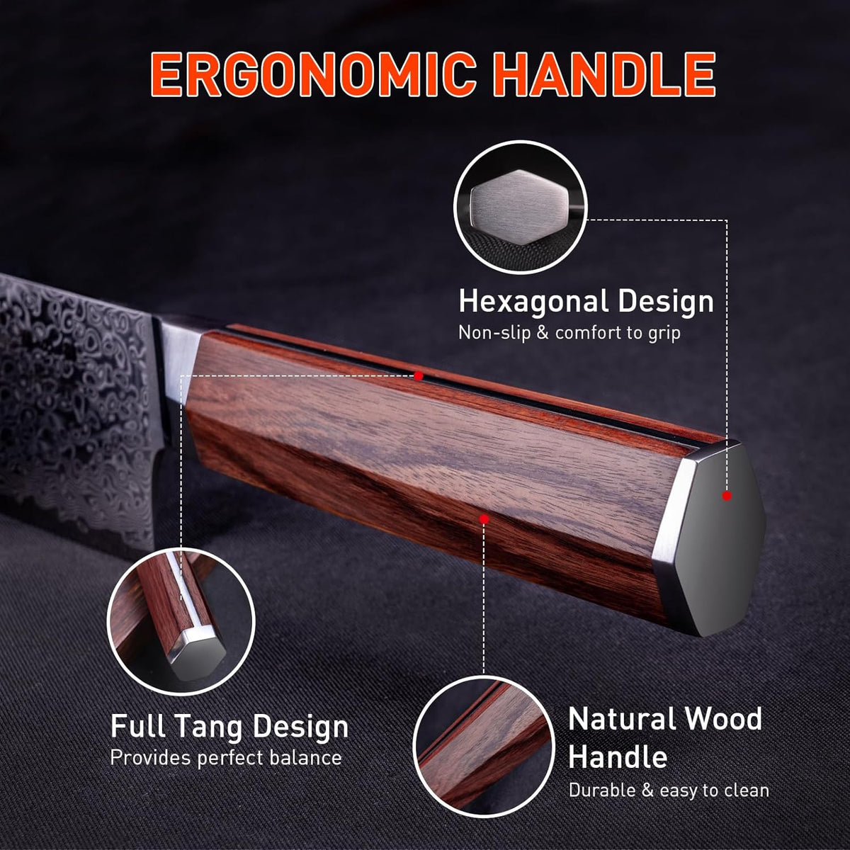 Damascus Paring Knife 3.5-inch Fruit and Vegetable Paring Knife 67-Layer Damascus with VG10 Cutting Core Peeling Knife with Full Tang Ergonomic Natural Wood Handle for Peeling