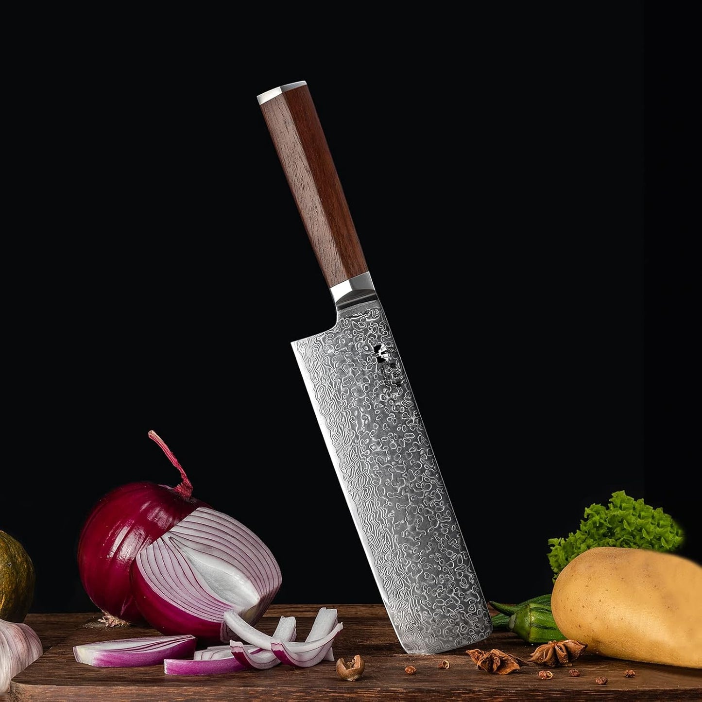 Damascus Paring Knife 3.5-inch Fruit and Vegetable Paring Knife 67-Layer Damascus with VG10 Cutting Core Peeling Knife with Full Tang Ergonomic Natural Wood Handle for Peeling