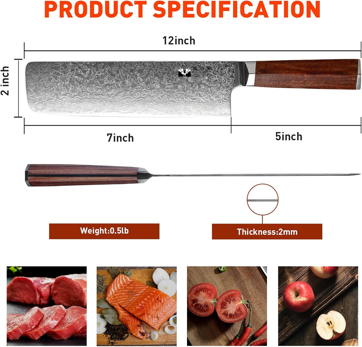 Damascus Paring Knife 3.5-inch Fruit and Vegetable Paring Knife 67-Layer Damascus with VG10 Cutting Core Peeling Knife with Full Tang Ergonomic Natural Wood Handle for Peeling