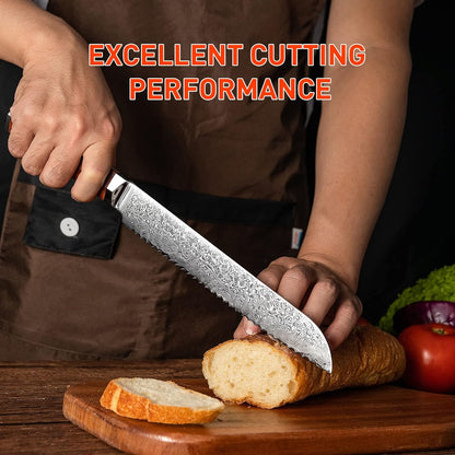 Damascus Paring Knife 3.5-inch Fruit and Vegetable Paring Knife 67-Layer Damascus with VG10 Cutting Core Peeling Knife with Full Tang Ergonomic Natural Wood Handle for Peeling