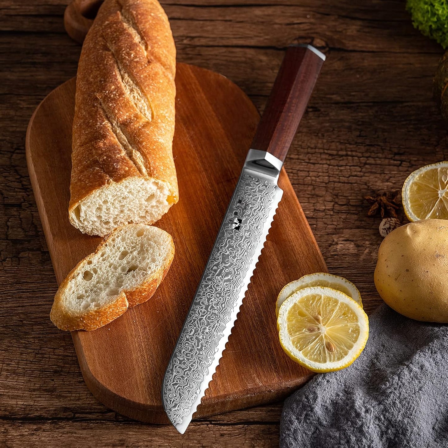 Damascus Paring Knife 3.5-inch Fruit and Vegetable Paring Knife 67-Layer Damascus with VG10 Cutting Core Peeling Knife with Full Tang Ergonomic Natural Wood Handle for Peeling