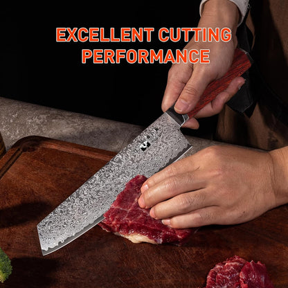 Damascus Paring Knife 3.5-inch Fruit and Vegetable Paring Knife 67-Layer Damascus with VG10 Cutting Core Peeling Knife with Full Tang Ergonomic Natural Wood Handle for Peeling
