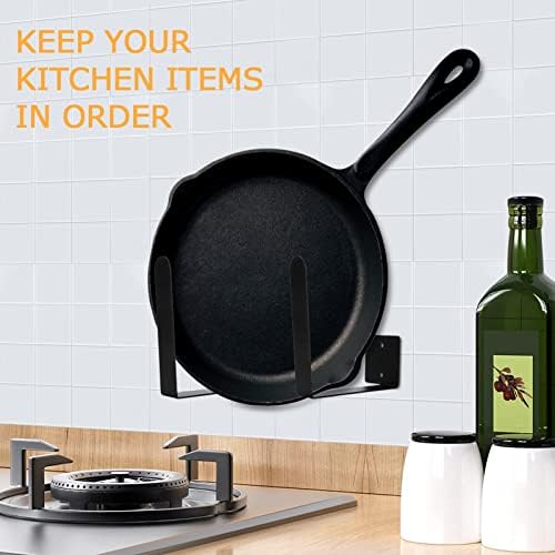 Pot Lid Organizer Rack, Wall Pot Lid Holder Hanging Cutting Board Storage Rack for Kitchen Utensil default