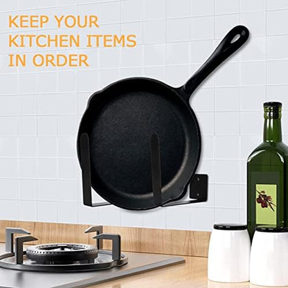 Pot Lid Organizer Rack, Wall Pot Lid Holder Hanging Cutting Board Storage Rack for Kitchen Utensil default