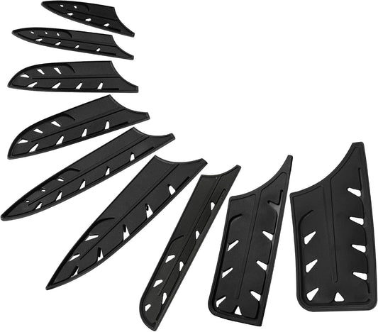 9pcs Plastic Knife Covers Sleeves Edge Guard Sheath Blade Protector for Kitchen Chef Knife