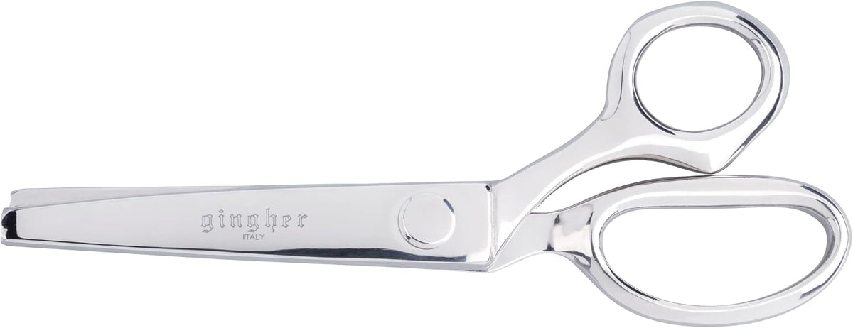 Gingher 7.5" Pinking Shears for Fabric Cutting, Zig Zag Scissor Blades | Prevent Fraying, Cut Decorative Edges for Sewing & Quilting, Forged Steel, Professional-Grade Dressmaking Supplies