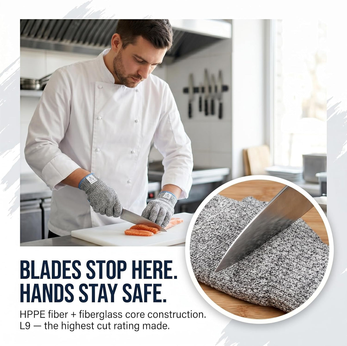 Premium Level 9 Cut Resistant Gloves for Food Prep, Butcher, Fish Cleaning, Meat Cutting, Mandoline