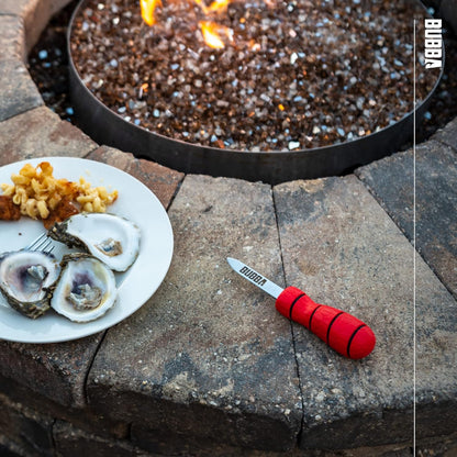 Shucking Knife - Oyster Shucking Knife with 2.5" Stainless Steel Curved Tip Blade with Non-Slip Grip Handle