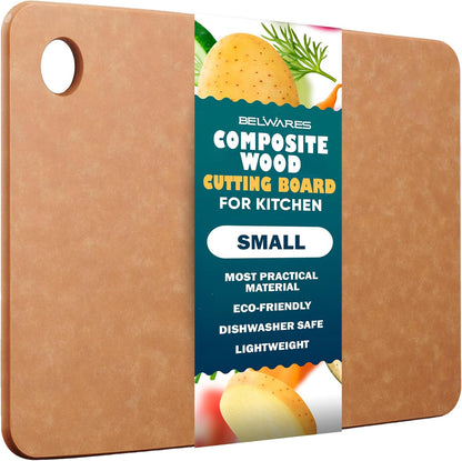 Dishwasher Safe Cutting Board for Kitchen - Large Non Plastic Wood Composite Cutting Board, Thin Lightweight Wood Fiber Chopping Board, Heat Resistant up to 350°F, Knife Friendly, 14.5 x 11.25 Inch