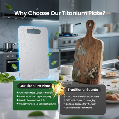 Titanium Cutting Board Set of 3PC, 100% Pure Titanium Kitchen Cutting Board