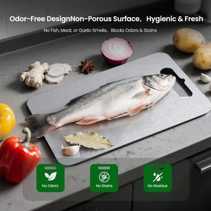 Titanium Cutting Board Set of 3PC, 100% Pure Titanium Kitchen Cutting Board