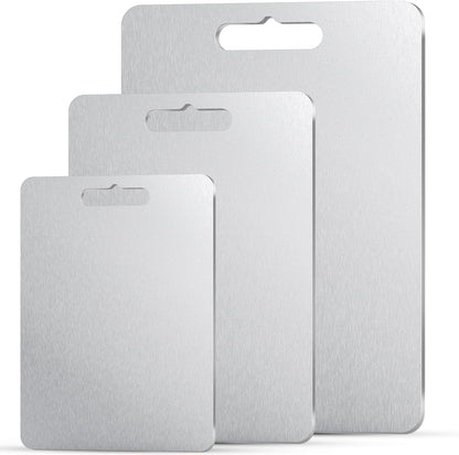 Titanium Cutting Board Set of 3PC, 100% Pure Titanium Kitchen Cutting Board